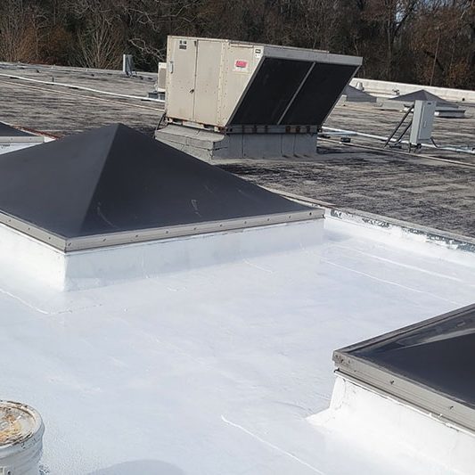 B&H Construction roof coating application