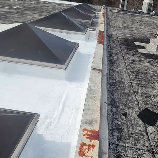 B&H Construction roof coating application